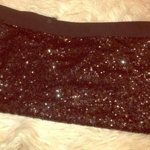 Black Sequin Skirt